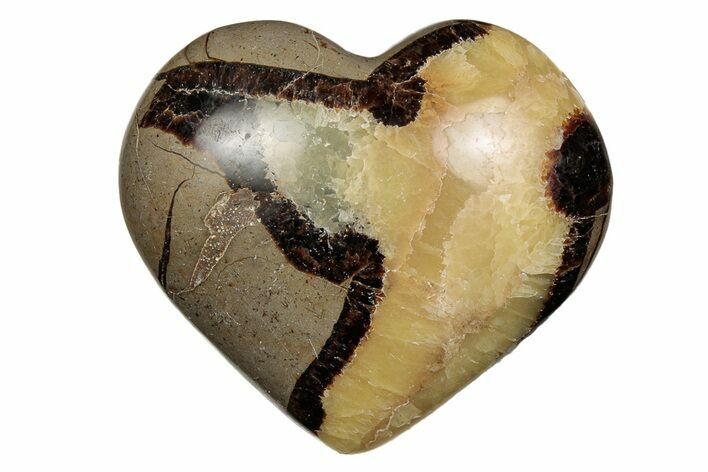 Polished Septarian Heart - Madagascar #205198